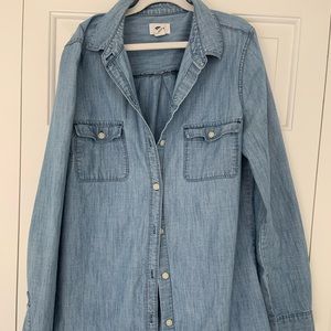Old Navy small tall Denim Chambray Long sleeve button up shirt